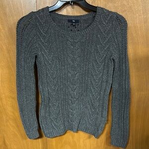 GAP Gray Cable Knit Sweater